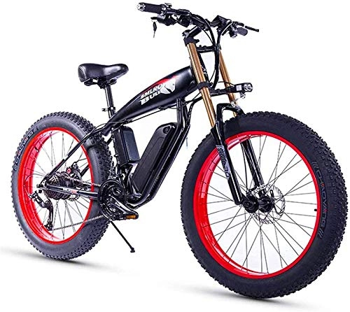 Electric Bike : Electric Bikes, 26 Inch Electric Bike for Adult with 350W48V10Ah Full Charging Time 4-5 hours 27 Speed Aluminum Alloy Mountain E-Bike Max Speed 25km / h Load 150kg for Snow Beach Fat Tire Electric Bicyc