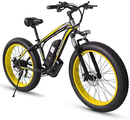 Electric Bike : Electric Bikes, 26Inch Fat Tire E-Bike Electric Bicycles for Adults, 500W Aluminum Alloy All Terrain E-Bike Removable 48V / 15Ah Lithium-Ion Battery Mountain Bike for Outdoor Travel Commute , E-Bike