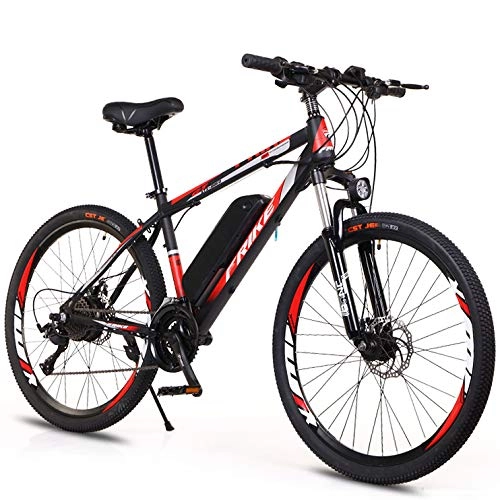Electric Bike : Electric Bikes for Adult, Carbon Steel Ebikes Bicycles All Terrain, 26" 36V 350W 13Ah Removable Lithium-Ion Battery Mountain Ebike, Black