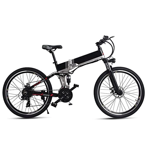 Electric Bike : Electric Bikes for Adults 26inch foldable Electric Mountain Bike 500W High Speed 40km / H Fold Electric Bicycle 48V Lithium Battery Hidden Frame Off-Road Ebike (Color : 48V500W)