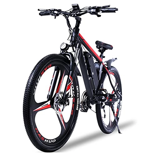 Electric Bike : Electric Bikes for Adults Electric Bikes for Adults Men Electric Mountain Bike 26 Inch 90 Km Long Endurance Power Assisted Electric Bicycle Torque Sensor MTB Bike (Color : Black, Size : 15AH)