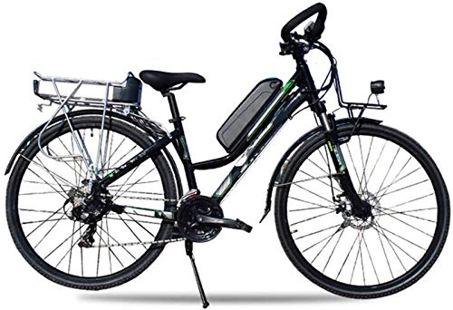 Electric Bike : Electric Bikes, Mountain Travel Electric Bike, 24 Speed 350W Motor 26 Inch Adults Long-Distance Riding E-Bike Dual Disc Brakes with Helmet Long Range, E-Bike (Color : Black, Size : B 10AH)