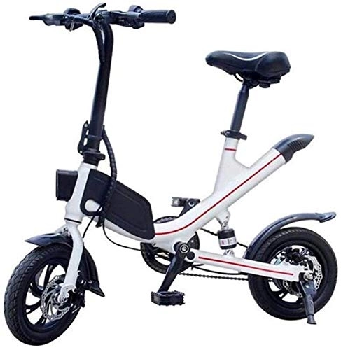 Electric Bike : Electric Ebikes, Fast Electric Bikes for Adults Adult with 12" Shock-absorbing Tires Foldable Electric Kick Scooter with Seat Maximum Speed 25km / H 30KM Running Distance City Bicycle for Commuting