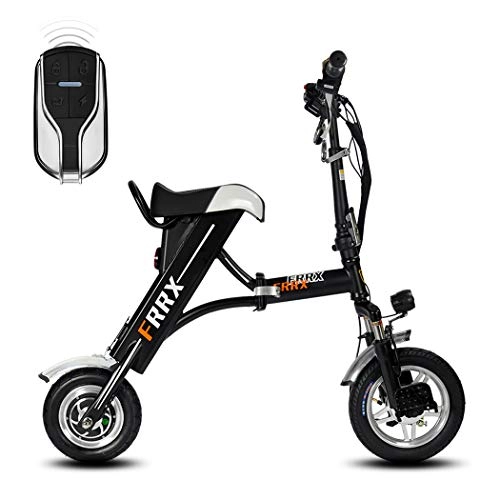 Electric Bike : Electric Folding Bike Mini Adult Electric Scooter Portable Shock Absorber Bicycle With Remote Control Anti-Theft USB Charging, 6Ah20km