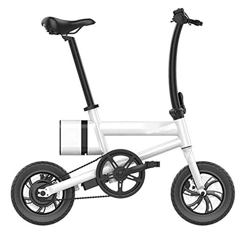 Electric Bike : Electric Mountain Bike, 12 In Folding Electric Bike 250W 36V 6A Removable Lithium Battery with USB Interface and Dual Disc Brakes City Commuter Bicycle Maximum Speed 25Km / H with LED Battery Indicator