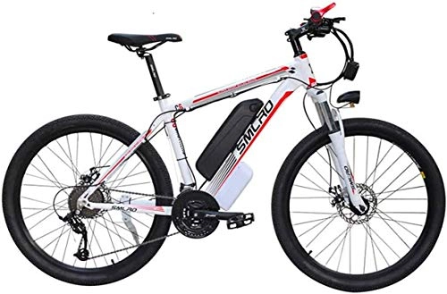 Electric Bike : Electric Snow Bike, 26" Electric Mountain Bike for Adults - 1000W Ebike with 48V 15AH Lithium Battery Professional Offroad Bicycle 27 Speed Gear Outdoor Cycling / Commute Bike Lithium Battery Beach Crui