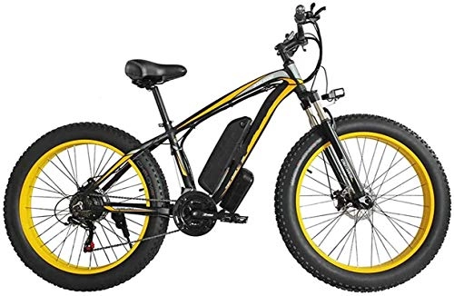 Electric Bike : Electric Snow Bike, 500w / 1000w Electric Mountain Bike 26'' Folding Professional Bicycle with Removable 48v 13ah Lithium-ion Battery 21 Speed Shifter Beach Snow Tire Bike Fat Tire for Adults Lithium Ba