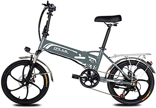 Electric Bike : Electric Snow Bike, Folding Electric Bike Ebike, 20" Electric Bicycle with 48V 10.5 / 12.5Ah Removable Lithium-Ion Battery, 350W Motor And Professional 7 Speed Gear Lithium Battery Beach Cruiser for Adu