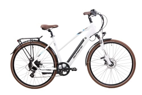 Electric Bike : F.lli Schiano E-Voke 28", Electric Trekking Bike 250W Motor, in White