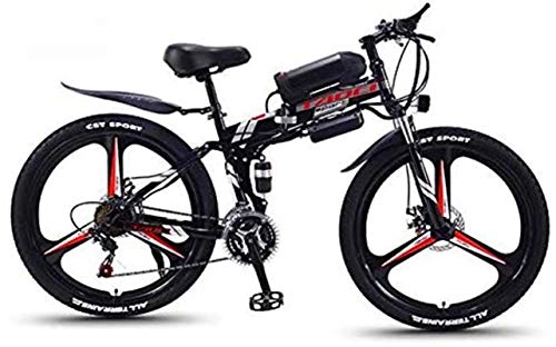 Electric Bike : Fangfang Electric Bikes, 26'' Electric Bike Foldable Mountain Bicycle for Adults 36V 350W 13AH Removable Lithium-Ion Battery E-Bike Fat Tire Double Disc Brakes LED Light, E-Bike