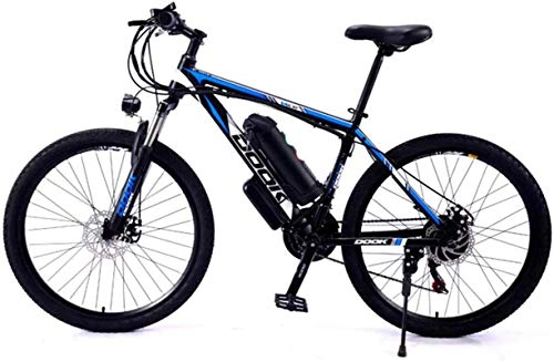 Electric Bike : Fangfang Electric Bikes, 26 Inch Mountain Electric Bicycle 36V250W8AH Aluminum Alloy Variable Speed Dual Disc Brake 5-Speed Off-Road Battery Assisted Bicycle Load 150Kg, Black, E-Bike