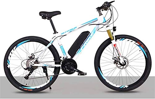 Electric Bike : Fangfang Electric Bikes, Electric Bike for Adults 26" 250W Electric Bicycle for Man Women High Speed Brushless Gear Motor 21-Speed Gear Speed E-Bike, E-Bike (Color : White)