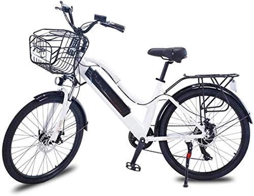 Electric Bike : Fangfang Electric Bikes, Electric Bikes Bicycle, 36V10A Hidden Lithium Battery 26 Inch Tires Boost Bikes 7 Speed Adult Women Sports Outdoor Cycling, E-Bike