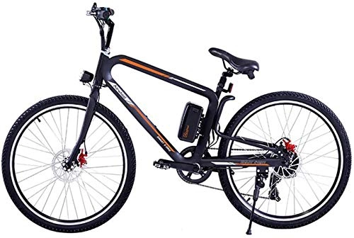Electric Bike : Fangfang Electric Bikes, Electric off-road mountain bike 26-inch electric fat bike with LED front and rear lights men's electric hybrid bicycle / three riding modes, E-Bike (Color : Black)