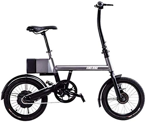 Electric Bike : Fangfang Electric Bikes, Folding Electric Bike Removable Lithium-Ion Battery for Adults 250W Motor 36V Urban Commuter Folding E-Bike City Bicycle Max Speed 25 Km / H, E-Bike (Color : Gray)