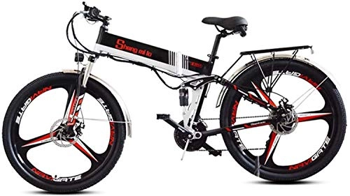 Electric Bike : Fast Electric Bikes for Adults Electric Mountain Bike Foldable, 26 Inch Adult Electric Bicycle, Motor 350W, 48V 10.4Ah Rechargeable Lithium Battery, Seat Adjustable, Portable Folding Bicycle, Cruise M