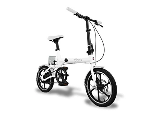 Electric Bike : Fiat F16, Folding Bicycle Unisex Adult, unisex adult, F500-FBIKE16-W, Bianco, 16 pollici