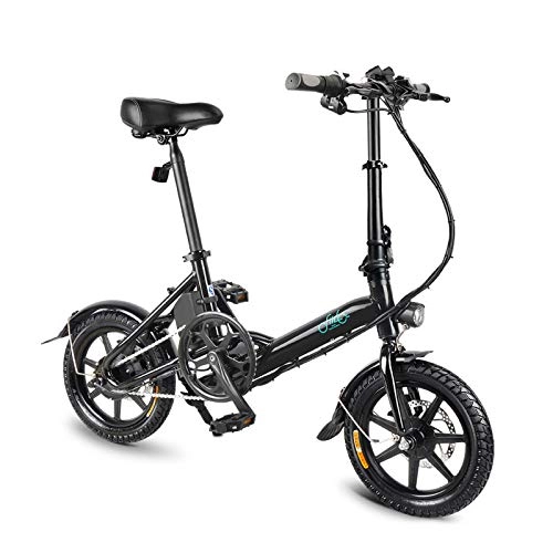 Electric Bike : FIIDO Folding Electric Bike, 250W Motor 14" Tires Ebike with Double Disc Brake, 7.8Ah Lithium Battery Electric Bicycle For Adults Men Women (Black)