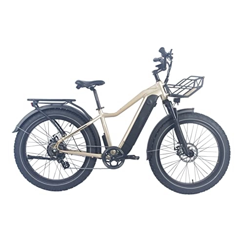 Electric Bike : FMOPQ Electric Bike26 Fat Tire 750W Electric Bicycle for Man Women 7-Speed Gear Speed E-Bike with 48V 16A Lithium Battery (Color : 48V / 750W)