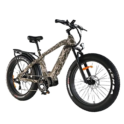 Electric Bike : FMOPQ Electric Bike750W E-Bike 26'' Fat Tire Mountain Bicycle 48V11.6Ah Removable Lithium Battery