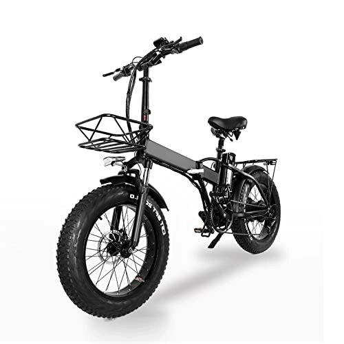 Electric Bike : FMOPQ Foldable Electric Bike 20 Inches Fat Tire 750W Electric Bicycle 48V 15Ah Lithium Battery 30-55 Km / H Top Speed 80-110 Km (Size : I) (C)