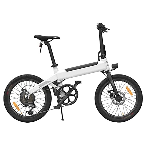 Electric Bike : Foldable Electric Bike 20'' CST Tire Urban E-Bike IPX7 250W Motor 25km / H Removable Battery Electric Bicycle (Color : White)