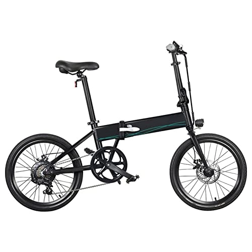 Electric Bike : Foldable Electric Bike for Adults 300 Lbs 25km / H, Electric Bicycle 250W 36V 10.4Ah 20 Inches Folding Electric Bike (Color : Black)