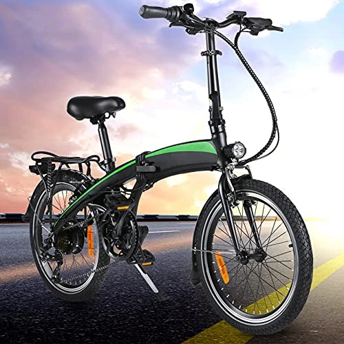 Electric Bike : Folding Bike Bicycle, Adult Electric Bicycles, Folding Mountain Bike, 36V 7.5Ah Removable Li-Ion Battery, Maximum Driving Speed 25KM / H, Black