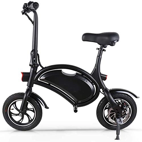 Electric Bike : Folding Compact Electric Scooter 350W 12 Inch City Electric Bike Urban Commuter (With GPS), Black
