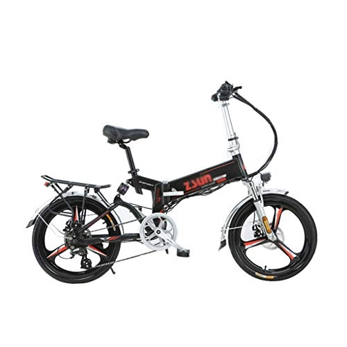 Electric Bike : Folding Electric Bicycle 48V Lithium Battery 350W High Speed Motor Professional 7 Speed Variable Speed