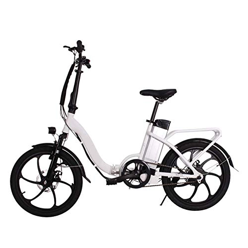 Electric Bike : Folding Electric Bike 20", 36V10ah Detachable Lithium Battery with LCD Instrument Panel Front And Rear Disc Brakes LED Highlight Light