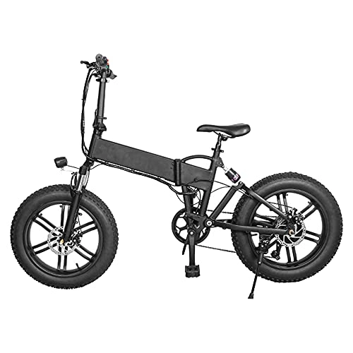 Electric Bike : Folding Electric Bike Adults Ebike 20" Fat Tire Dual Shock Absorption 500W Motor Removable 36V 10.4Ah Lithium Battery Pedal Assist Disc Brake City Commuter Bicycle