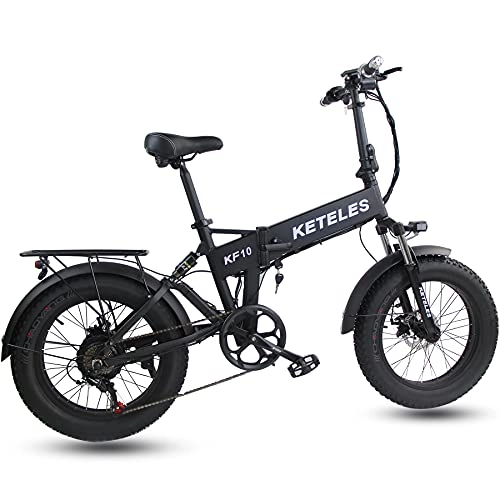 Electric Bike : Folding Electric Bike for Adults 20 X 4.0" Fat Tire Mountain Beach Snow Bicycles 21 Speed Gear E-Bike with Detachable Lithium Battery Up To 28MPH, 48V1000W13AH