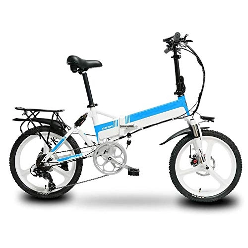 Electric Bike : Folding Electric Bike, Lightweight And Aluminum Folding Bike with Pedals Non-Slip Explosion Proof Lithium Battery Bike Outdoors Adventure, D