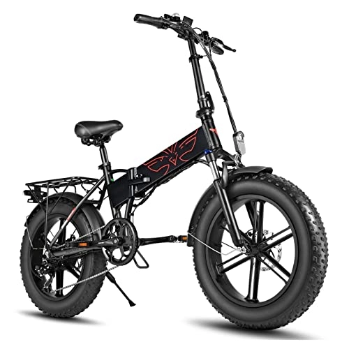 Electric Bike : Folding Electric Bikes for Adults 25 mph Foldable Electric Bike 20 Inch Tire Travel Electric Bicycle 750w Motor 48v 12.8ah Li-Ion Battery Beach Electric Bike (Color : Black)