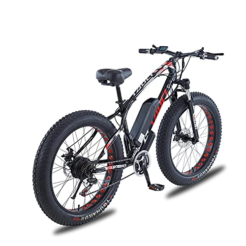 Electric Bike : Folding Electric Bikes Mens Mountain Bike 48V 30Km / H 750W E-Bike 13AH Lithium-Ion Battery Electricbike for Outdoor Cycling Travel 21 Speed Magnesium Alloy Bicycles Red