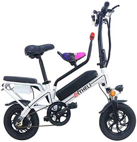 Electric Bike : Folding Electric Wheelchair Bike, Lightweight Compact Travel Folding City Commuter 350W Motor 14Inch Mini Pedal Assist E-Bike with 48V Removable Lithium Battery for Unisex Adults for Travel, Adults, E
