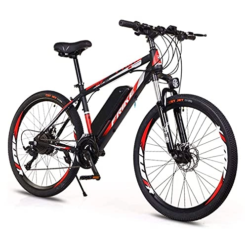 Electric Bike : FRIKE 26’’ Electric Bikes for Adults, 250W Electric Bicycle E-bike with 8Ah Removable Lithium Battery，Double disc brakes front and rear rofessional 21-speed