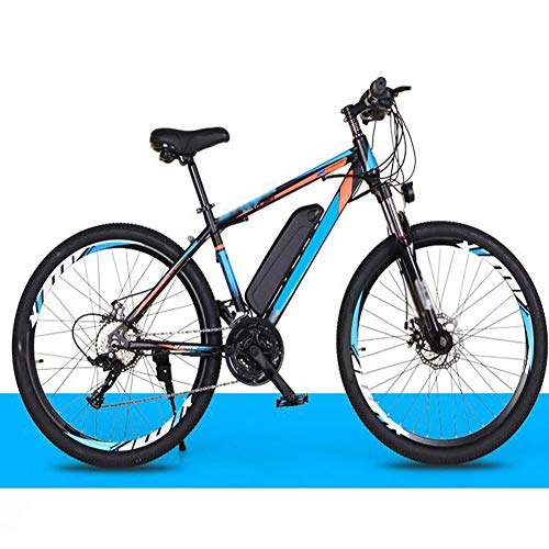 Electric Bike : FZYE 26 In electric Bikes, 36V Lithium Battery Save Bike Bicycle Double Disc Brake Shock Absorber Adult Outdoor Cycling Travel, Blue