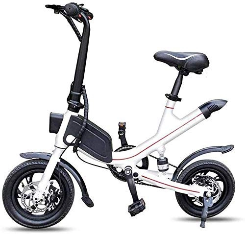 Electric Bike : GJJSZ Electric Bike, with LED Lighting Travel Pedal Small Battery Car Aluminum Alloy Frame Two-Wheel Mini Pedal Electric Car for Adult Outdoors Adventure, 6.6A