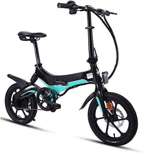 Electric Bike : GJJSZ Folding Electric Bicycle, Detachable 36V Suspension Aluminum Alloy Frame Light Folding City Bicycle Non-Slip Explosion Proof for Adult Student
