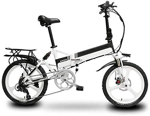 Electric Bike : GJJSZ Folding Electric Bike, Lightweight And Aluminum Folding Bike with Pedals Non-Slip Explosion Proof Lithium Battery Bike Outdoors Adventure, E