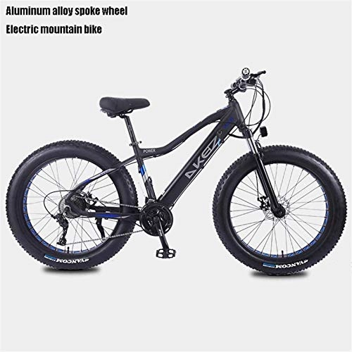 Electric Bike : GMZTT Unisex Bicycle Bicicleta de montaña elctrica Fat Tire para adultos, bicicletas de nieve 36V 10Ah Li-Battery 350W, bicicleta de playa de aleacin de aluminio de 27 velocidad