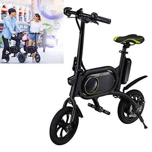 Electric Bike : Gowell Mini 350W Electric Bicycle Fashionable Smart 3 Second Folding Electric Bicycle and Portable Wheels 12 Inches 36 V 5.2AH (white)