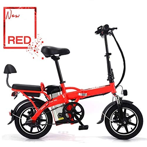 Electric Bike : Gpzj Folding Electric Bike with 48V 20Ah Removable Lithium-Ion Battery, 14 Inch Ebike with 350W Brushless Motor