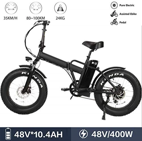 Electric Bike : GUOJIN 20" Electric Bike, Electric Bicycle with 350W Motor, 48V 11Ah Battery, Change Speed bike, Outdoor Urban Road Bikes