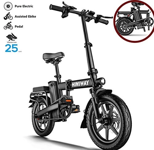 Electric Bike : GUOJIN City Electric Bicycle Bike, Electric Commute Bicycle Ebike with 350W Motor and 48V 20Ah Lithium Battery, Three Modes (up to 25 km / h), Black