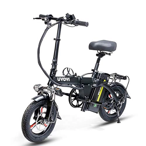 Electric Bike : GUOJIN Electric Bike 14" Electric Bicycle for Adults 400W Motor 48V Urban Commuter Folding E-Bike City Bicycle Max Speed 30 Km / H 3 Riding Modes Load Capacity 150 Kg