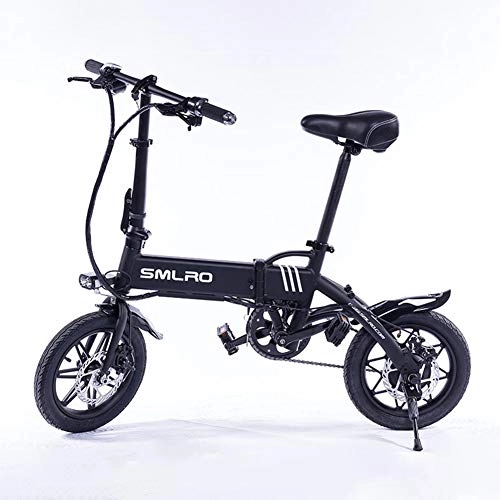 Electric Bike : GUOJIN Electric Bike 14" Folding Electric Bicycle for Adults 250W Motor 36V Urban Commuter Folding E-Bike City Bicycle Max Speed 30 Km / H, Load Capacity 120 Kg, Black