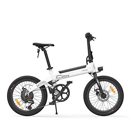 Electric Bike : GUOJIN Electric Bike Foldable E-Bike 20-Inch Tires Folding Electric Bike 250W Watt Motor 6 Speeds Electric Bike Max Speed 25 Km / H, Load Capacity 100 Kg